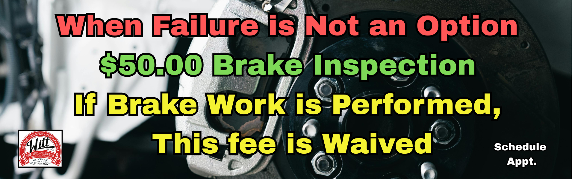 $50 Brake Inspection